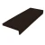 Roppe Square Stair Tread Black Brown 72 Inch Rubber