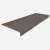 Roppe Ribbed Somber 48" Rubber Stair Tread- Square Nose