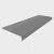 Roppe Ribbed Battleship 60" Rubber Stair Tread- Square Nose