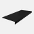 Roppe Light Duty Smooth Black Rubber Stair Tread 72" Square Nose