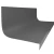 Roppe Hammered Dark Gray 72" Rubber Stair Tread and Riser One Piece