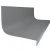 Roppe Hammered Smoke 72" Rubber Stair Tread and Riser One Piece