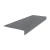 Flexco Medium Gray 72 inch 550 Heavy Duty Radial Metal Reinforced Nose Rubber Stair Tread