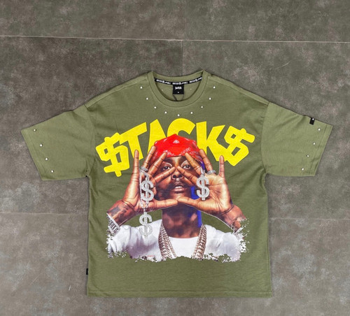 Stacks Short Sleeve Tee (Olive)