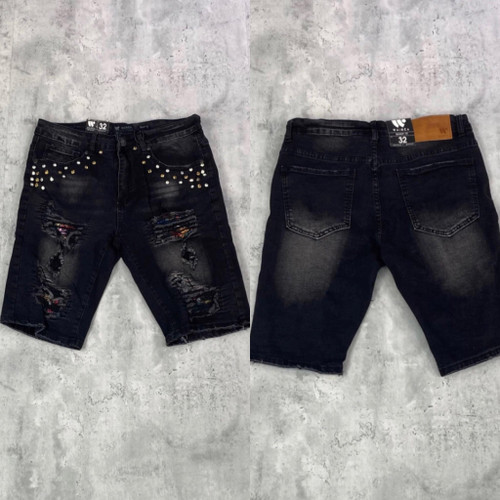 Stone Denim Black Wash Shorts Stone Denim Black Wash Shorts
