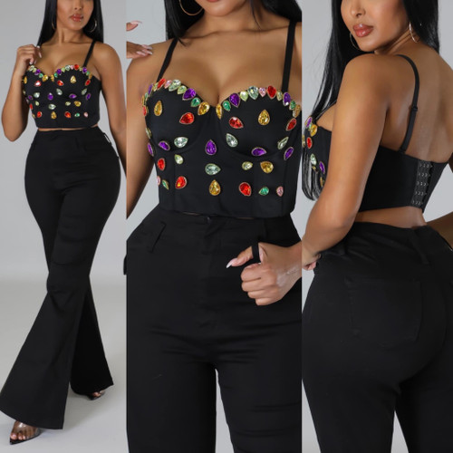 Bejeweled Baby Top (Black) Bejeweled Baby Top (Black)