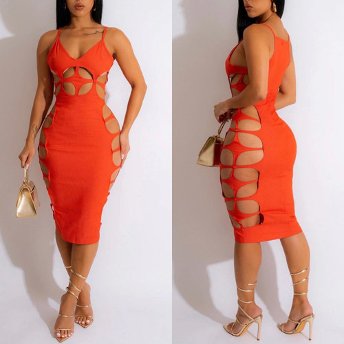 Step Up Dress (Orange)