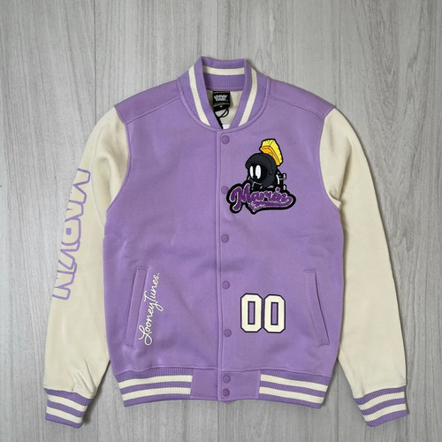 Looney Tunes Fleece Varsity Jacket (Purple) Looney Tunes Fleece Varsity Jacket (Purple)