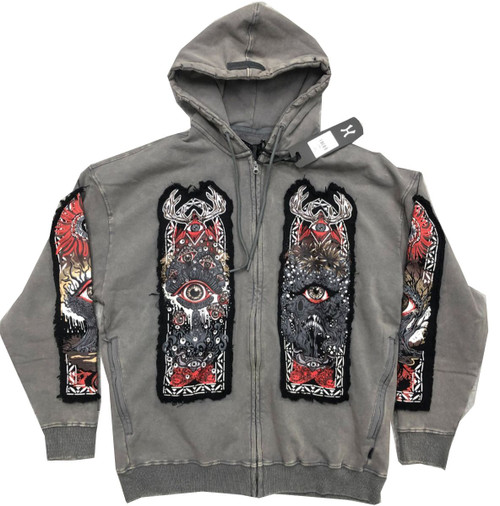 Windows Fleece Oversized Hoody (Grey) Windows Fleece Oversized Hoody (Grey)