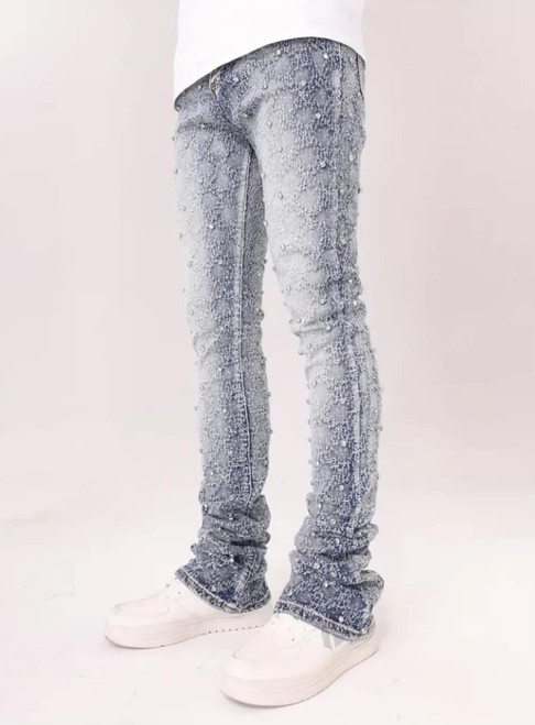 Rhinestone Stacked Jeans Rhinestone Stacked Jeans