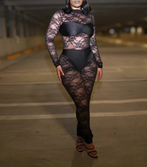 Lace Jumpsuit (Blk) Lace Jumpsuit (Blk)