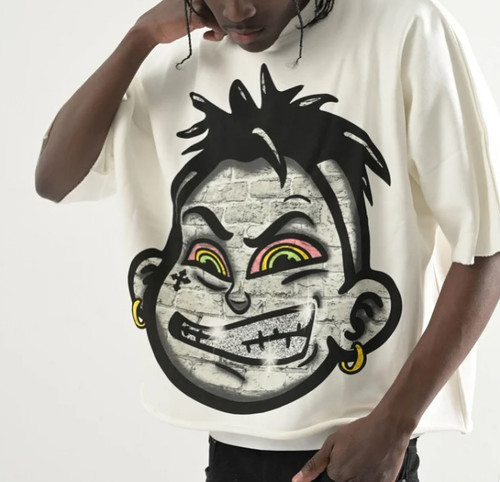 Grill Big Face Oversized Crop Tee (White) Grill Big Face Oversized Crop Tee (White)