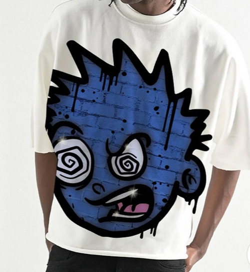 Dazed Big Face Oversized Tee (White) Dazed Big Face Oversized Tee (White)
