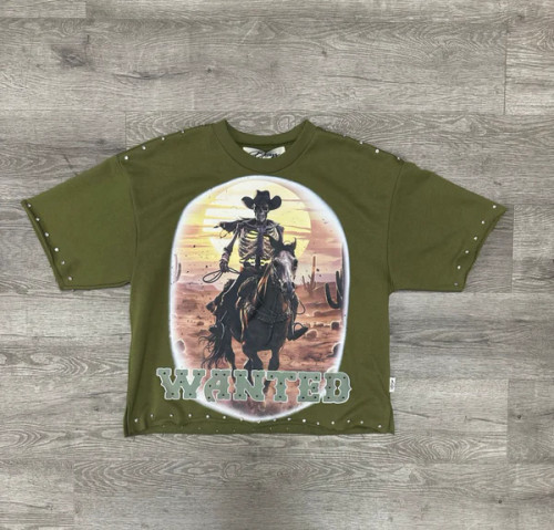 Cowboy Skeleton Crop Tee(Green) Cowboy Skeleton Crop Tee(Green)