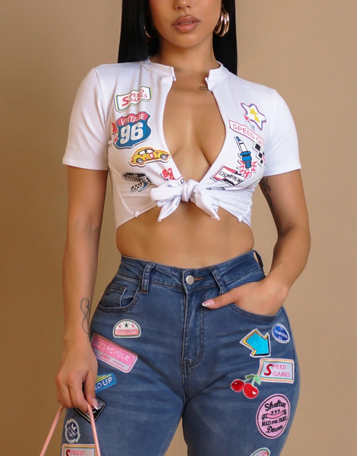 Too Good For You Crop Top (White)