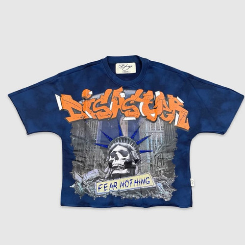 Fear Nothing Crop Tee (Navy) Fear Nothing Crop Tee (Navy)
