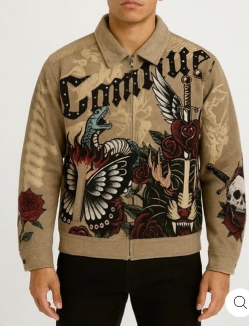 Conquer Tapestry LT Jacket (Tan)