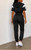 Windbreaker Hoodie Jumpsuit (Black)