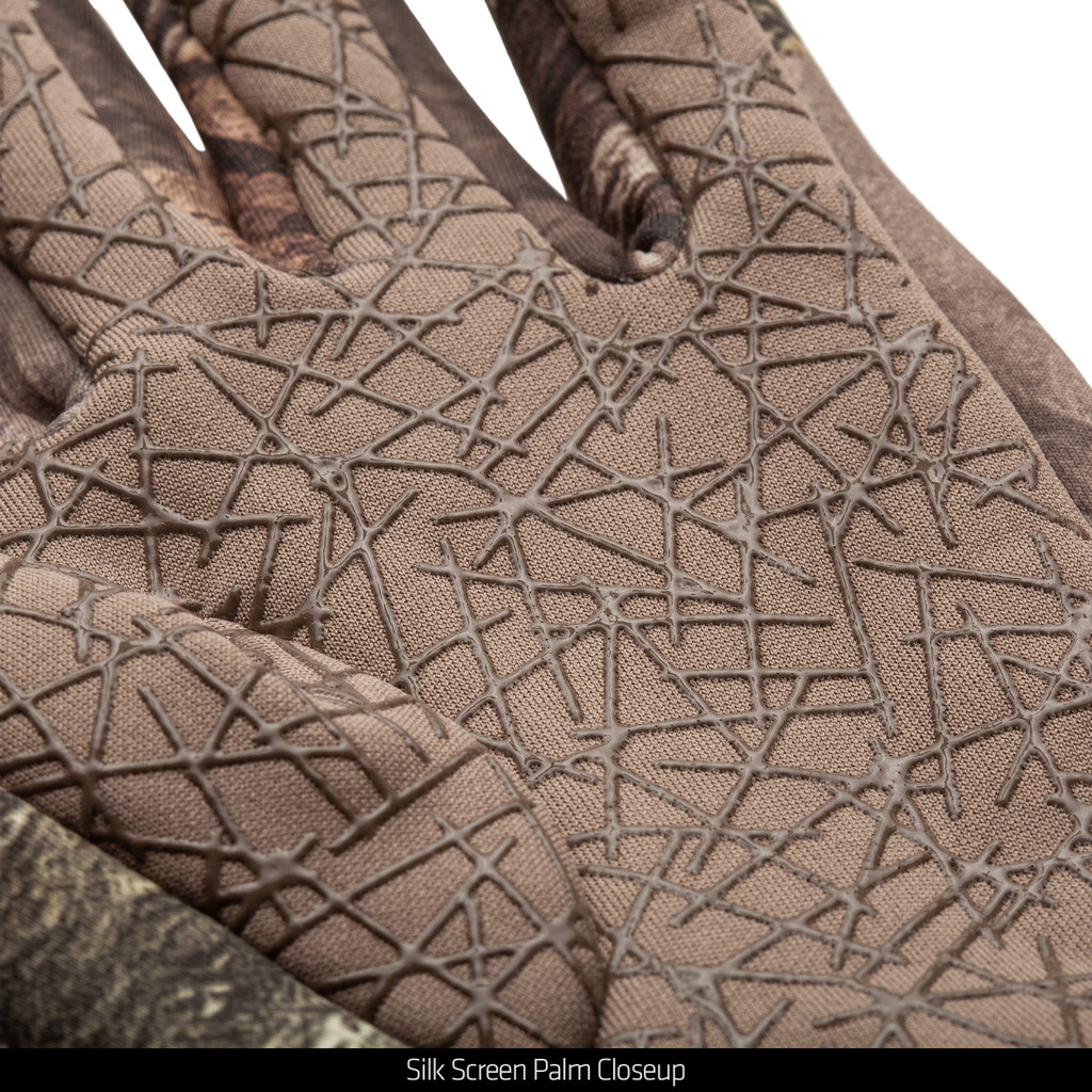 Hidd'n® Gloves - Silk screen palm closeup.