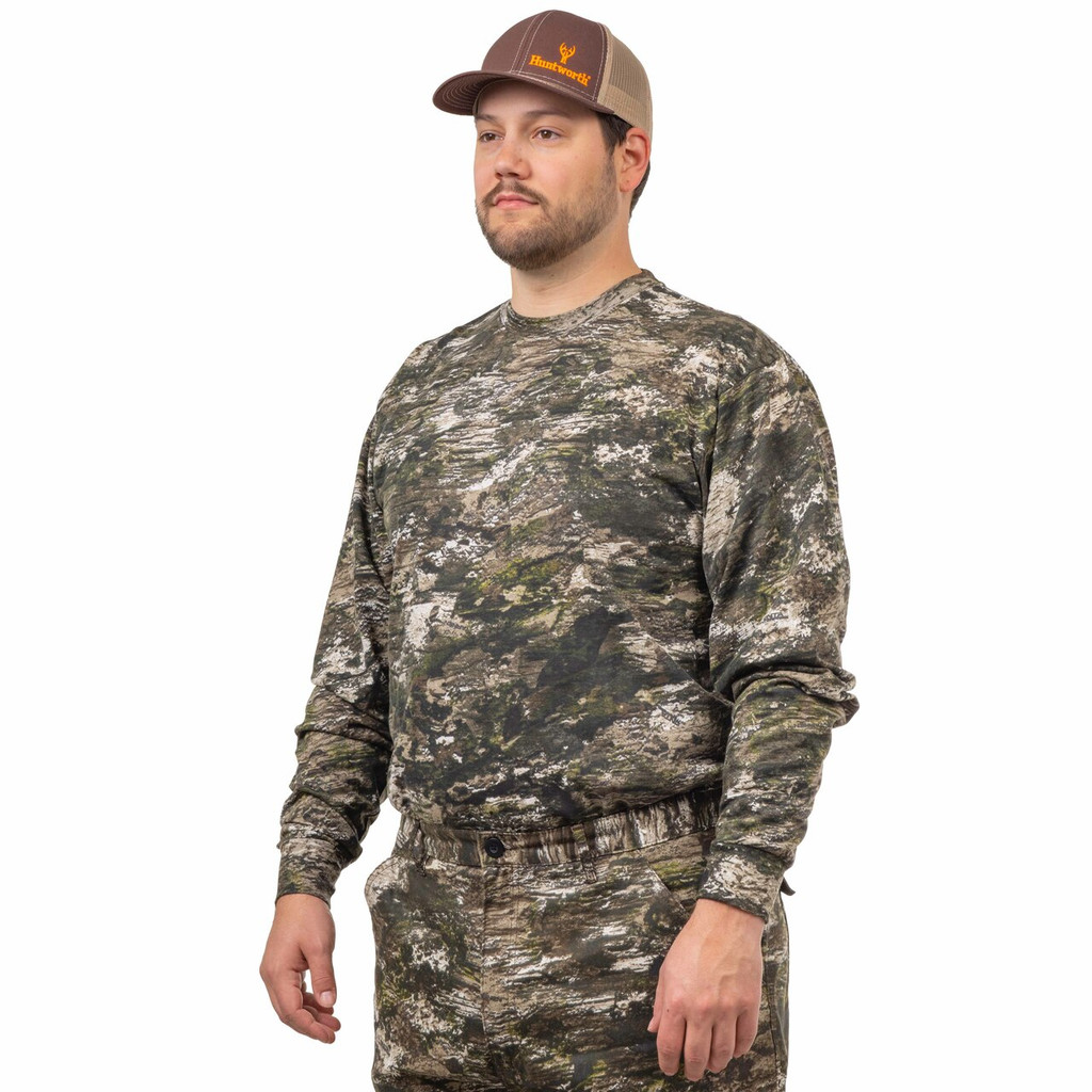 The men's Ashland Hunting Shirt is long sleeved and durable for