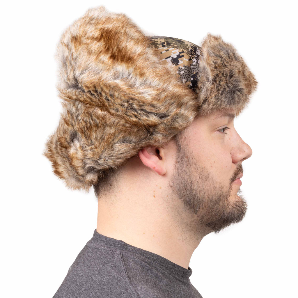 Men's Vostok Heavyweight Heat Boost Trapper Hat Disruption - Huntworth