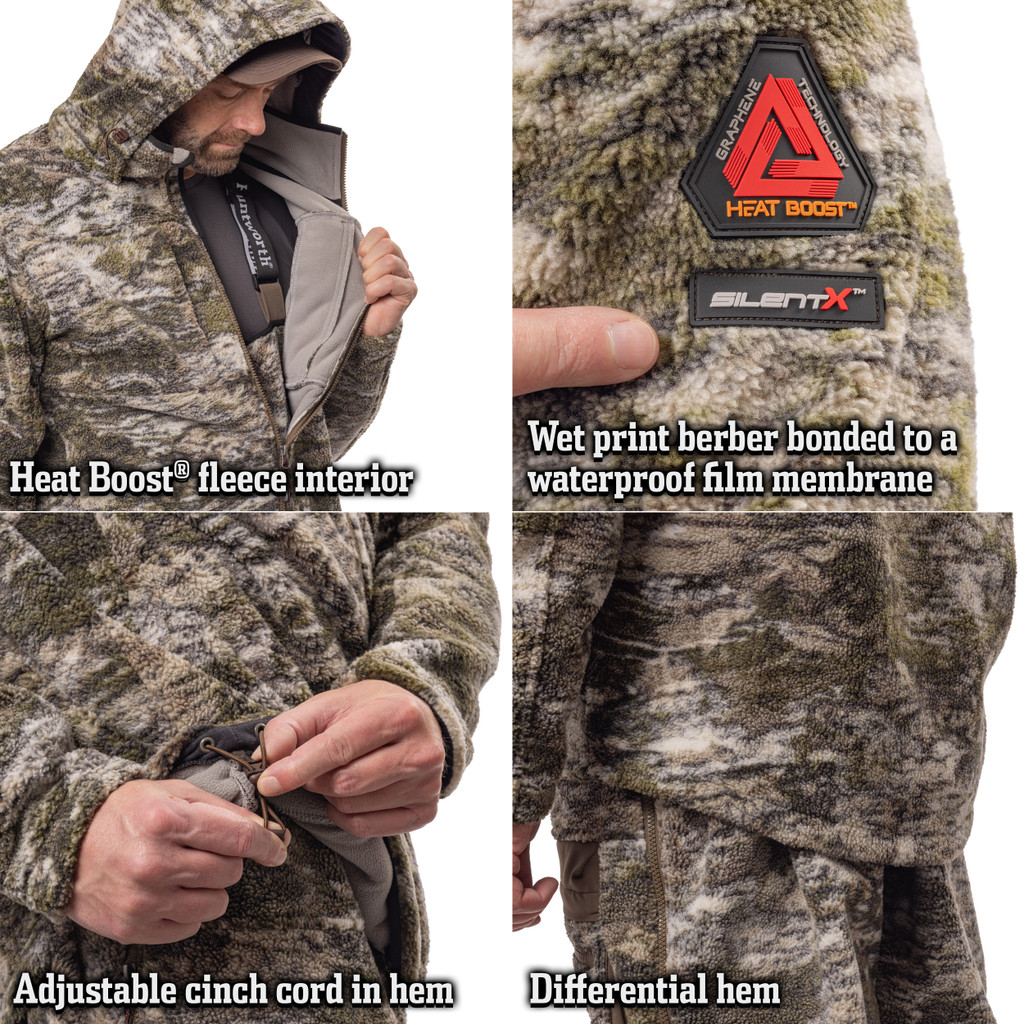 Men's Saginaw Heat Boost Berber Fleece Hunting Jacket - Huntworth