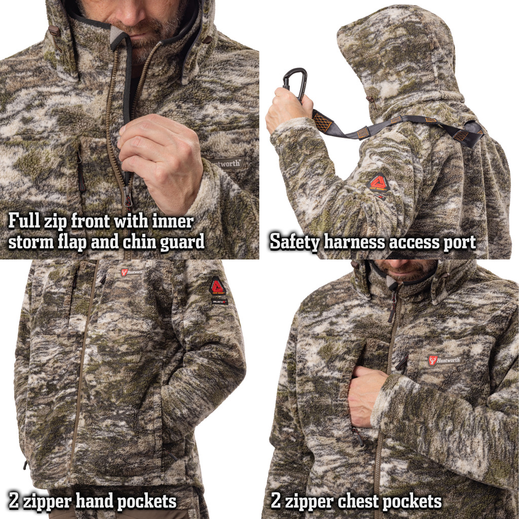 Men's Saginaw Heat Boost Berber Fleece Hunting Jacket - Huntworth