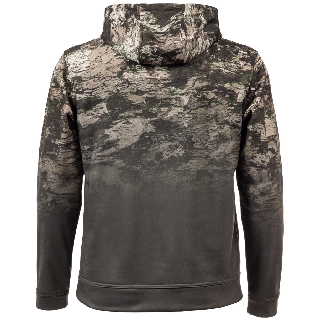 Men's Tarnen camo and grapeleaf colored ombre hoodie