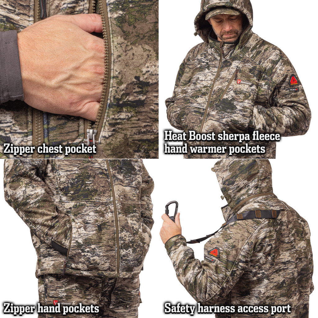 Men's Warren Heat Boost Merino Wool Hunting Jacket Tarnen - Huntworth