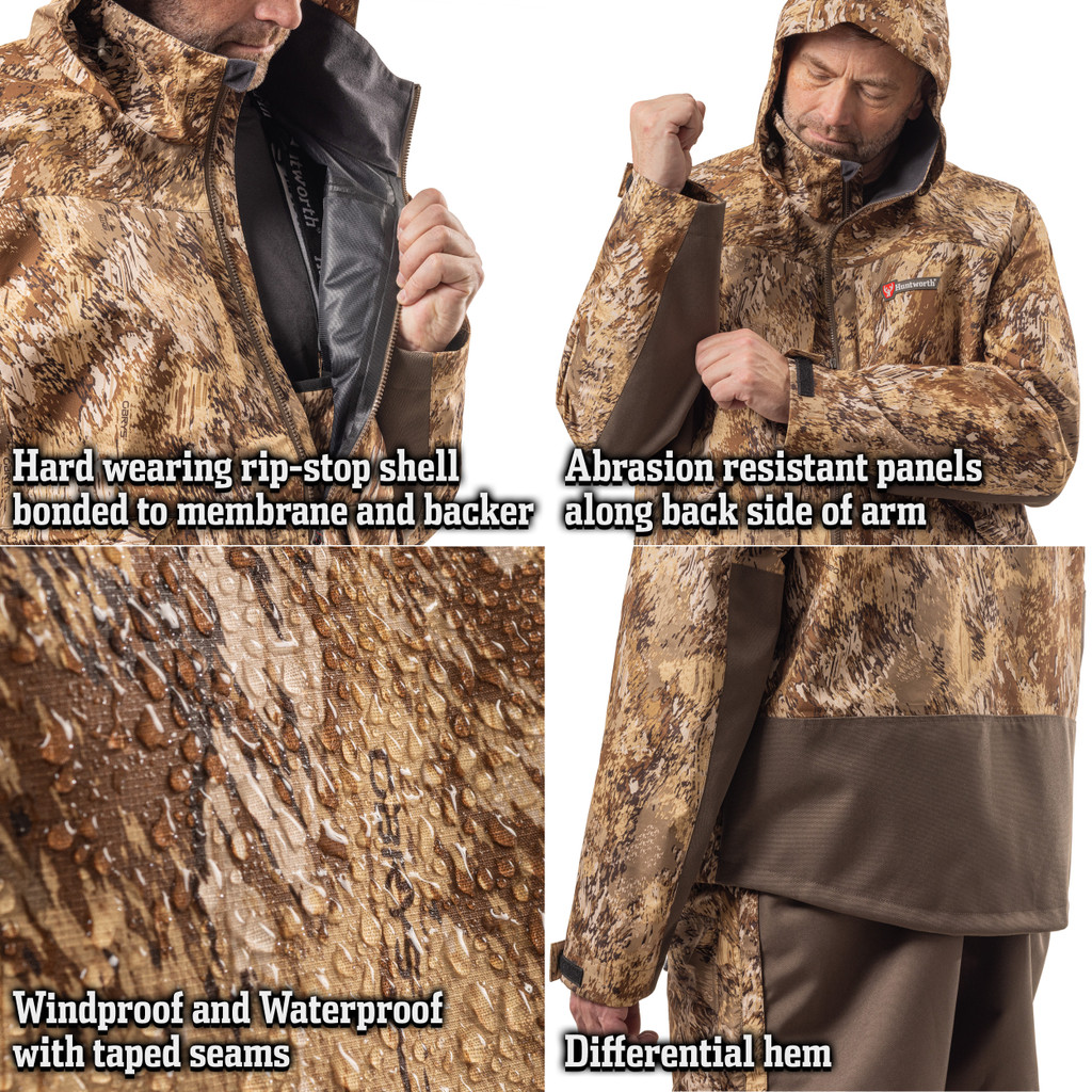 Men's Goshen Lightweight Waterproof Waterfowl Rain Jacket Obrys