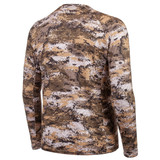 Rear view: midweight Hunting Base Layer Shirt - Treated with Silver Tec for scent control.