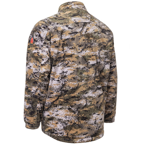 Heavy weight hunting jacket, back view