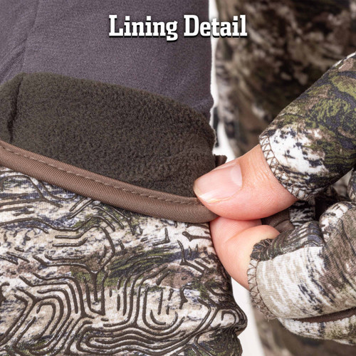 Soft fleece interior lightweight camo hunting glove