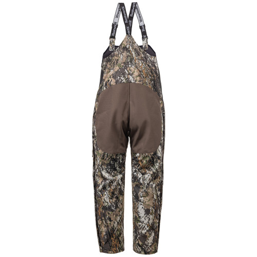 Men's Elkins midweight hunting bib overalls, front view.