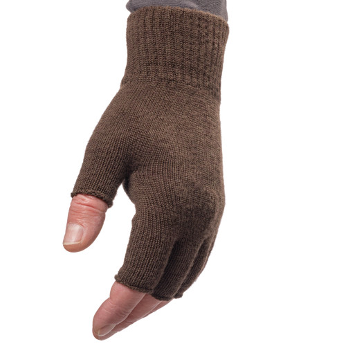 Great fitting fingerless hunting gloves in Merino wool