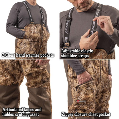 Men's Obrys lightweight bibs with adjustable straps and chest warmer pockets
