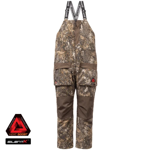 Halifax heavyweight Berber fleece hunting bibs use Heat Boost graphene fleece for superior warmth.
