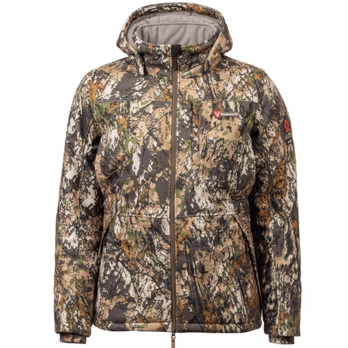 Full zip front offers protection from the elements.