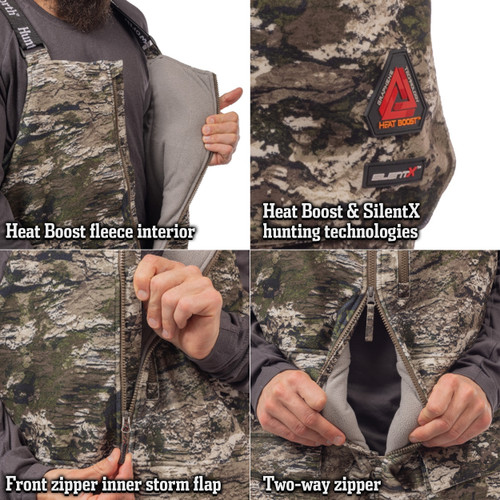 Men's Kenora Heat Boost, Heavyweight, SilentX, Windproof, Lined, Hunting Bibs - Tarnen