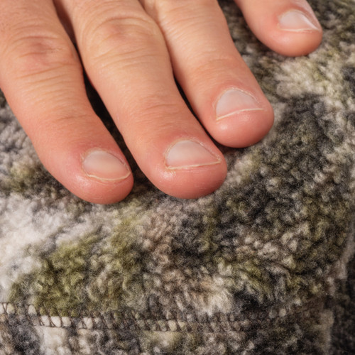 Ultra soft and quiet berber fleece exterior.