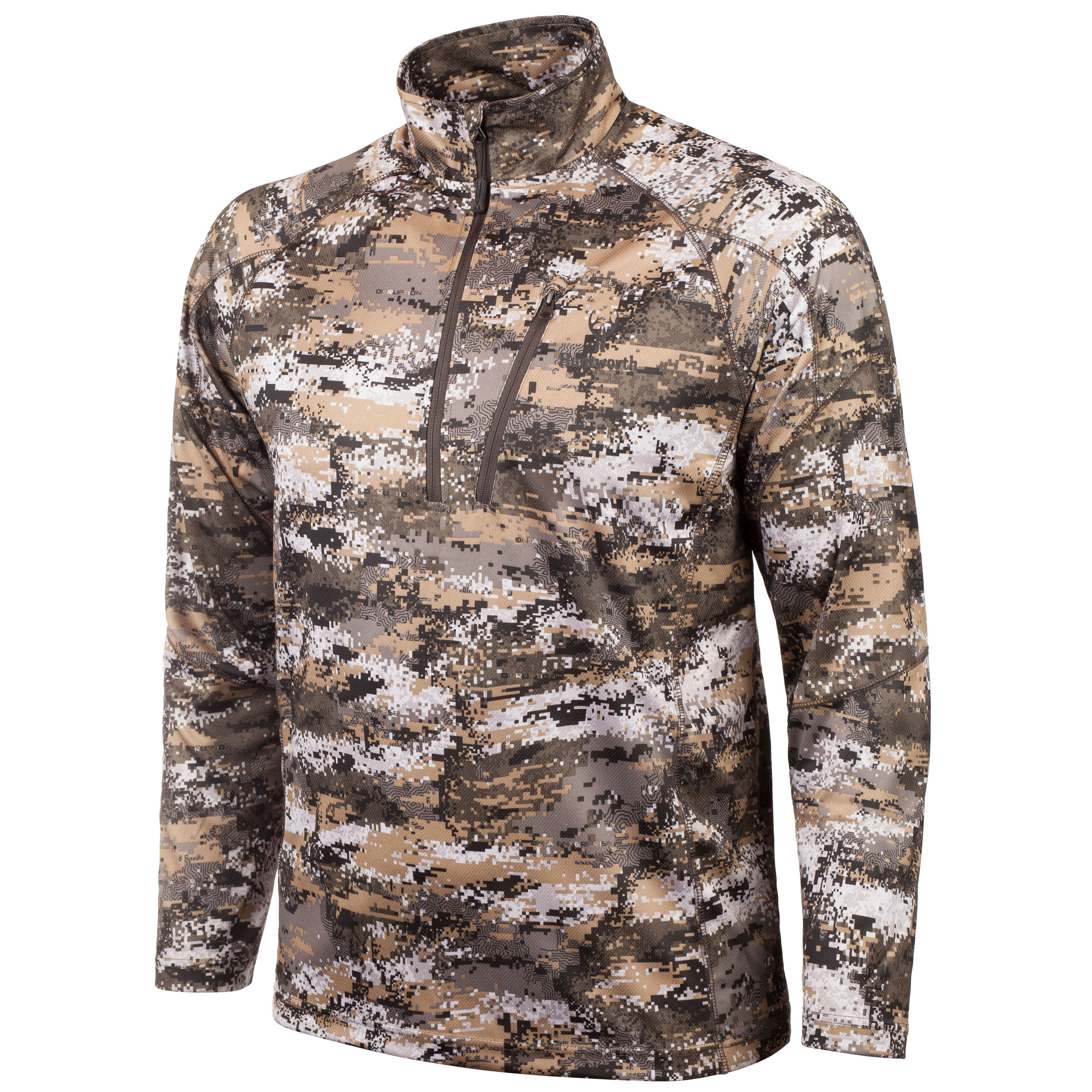 quarter zip camo pullover