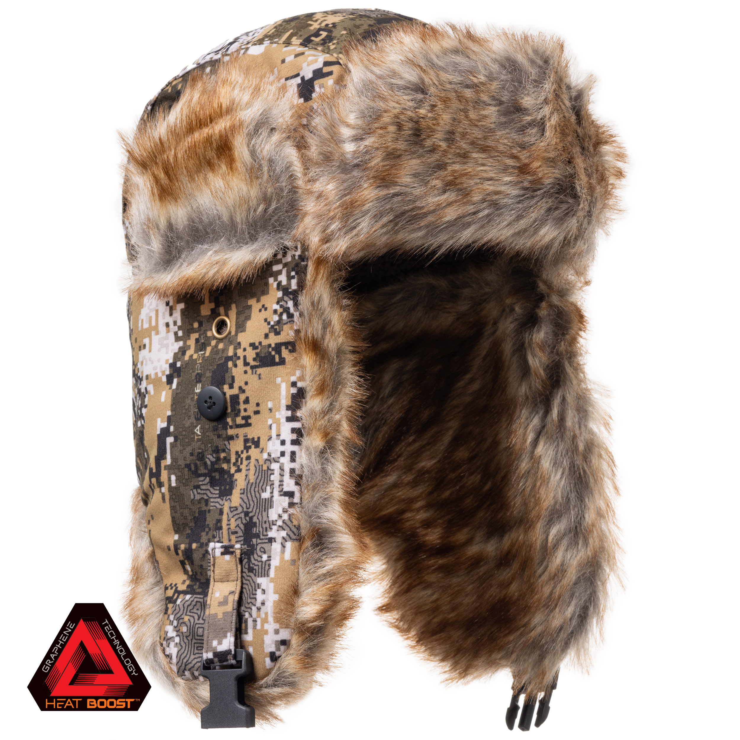 Men's Vostok Heavyweight Heat Boost Trapper Hat Disruption - Huntworth
