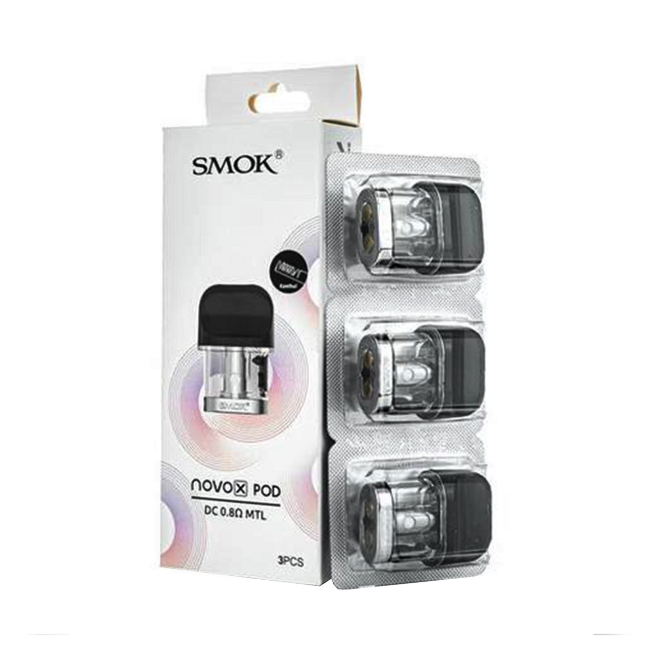 SMOK Novo X Replacement Pods (3 Pack) – 2mL, 0.8ohm MTL Coil