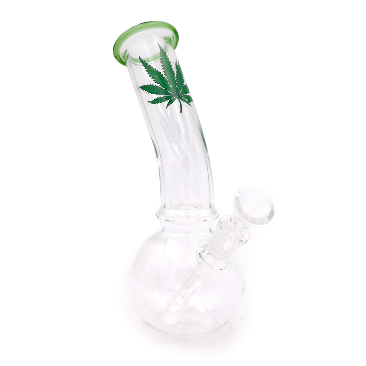 Clear Glass Bong. Smoking Marijuana at Home Stock Image - Image of