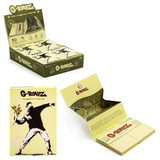 G-Rollz Banksy's Graffiti Organic Hemp Extra Thin 1¼ Rolling Papers + Tips & Tray (16 Count Display) Design Set 1