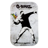 G-Rollz Banksy's Graffiti Magnet Cover for Medium Rolling Tray (Single Unit) - Flower Thrower