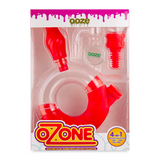 Ooze Ozone Silicone Glass Water Pipe & Nectar Collector (Single Unit) - Scarlet
