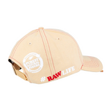 RAW Baseball Snapback Tan Adjustable Poker Hat (Single Unit)