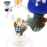 Lookah (WPC763B) Giant Chambered Mushroom 10" Glass Water Pipe (Single Unit)