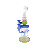 Lookah (C76) Tataoo Frosted Crystals 12" Glass Water Pipe (Single Unit)